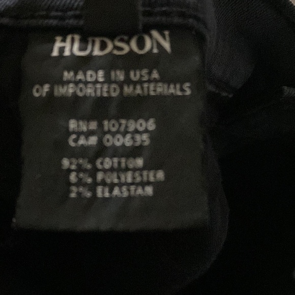 NWT HUDSON DAMAGE jeans mid rise ankle Luna super skinny denim pant rare unique - Picture 11 of 14